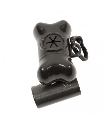 Duvo Poo Bag Dispenser Bone Black 2 x 20 Pcs